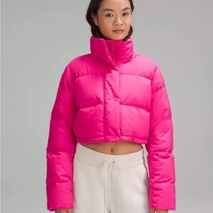 Lululemon Wunder Puff Super Cropped Jacket Pink Size 10